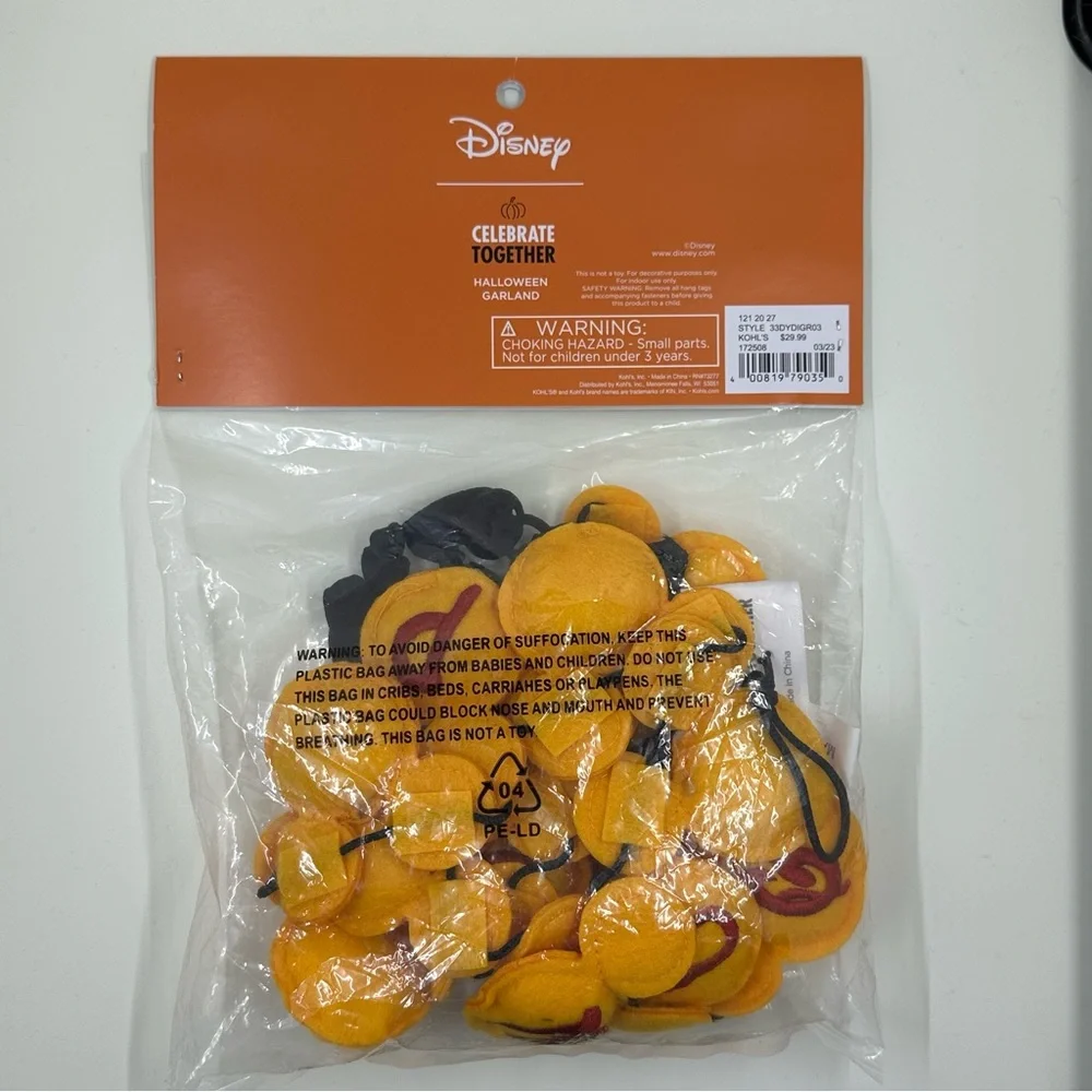 Disney Mickey Mouse Happy Haunting Garland by Celebrate Together™ Halloween New